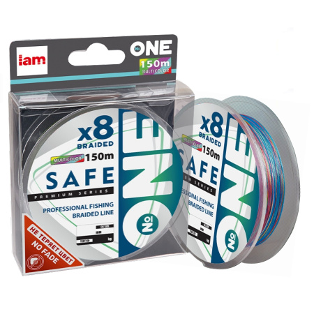 Плетеный шнур №ONE SAFE Х8 150 (multicolor) d0.15