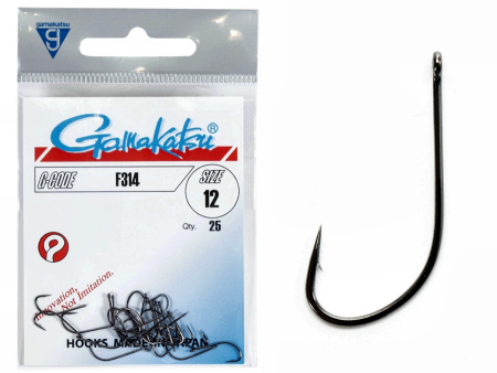 Крючки Gamakatsu F314 HOOKS BLACK разм. 12 25шт.