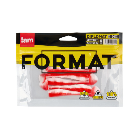Силиконовая приманка FORMAT DIPLOMAT 74mm (6шт.) цвет F02