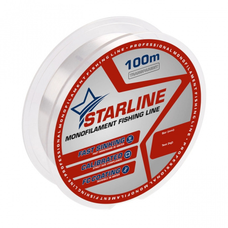 Монофильная леска STARLINE 100m (transparent) d0.286