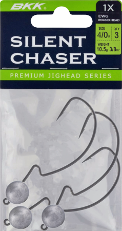Джиг-головка BKK на офсетном крючке Silent Chaser - 1X - EWG Round Head, (A-EA-1658) #4/0, 3/8oz 10.