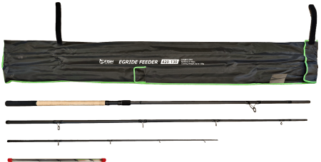 Удилище фидерное "EGRIDE FEEDER" FISH CRYSTAL , тест до 130 г, 4,20 м, 3+3 tips