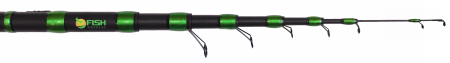 Удилище телескопическое с кольцами (болонское) "TELE POLE" FISH CRYSTAL, длина 4 м (до 40 Gr)