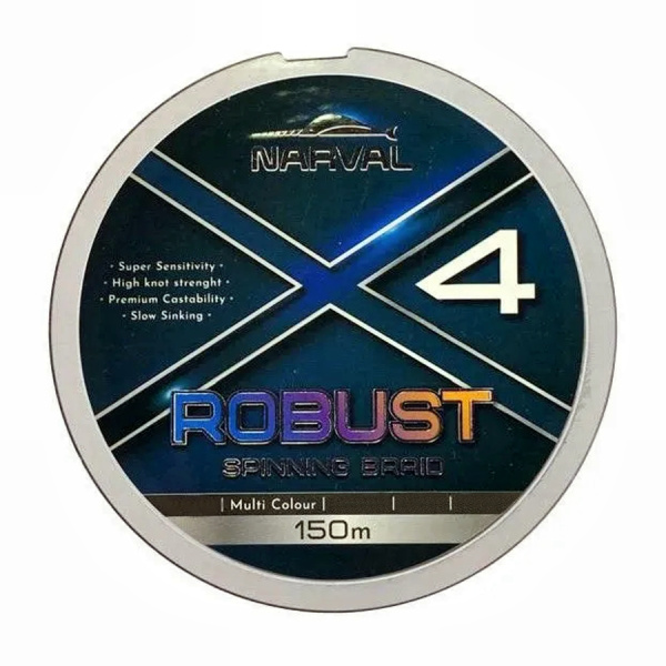 Шнур Narval Fishing Robust X4 PE 150m (multicolour) #1.5/0.205mm 11.40kg/25lb