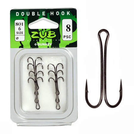 Крючок ZUB двойник 801 #6 (8 шт)