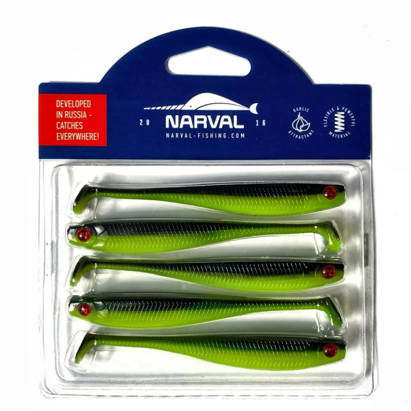 Мягкие приманки Narval Fishing Skinny 10cm #045-Black Lime