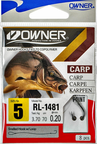 Крючок с поводком Owner RL-1481 #5-0.20 Крючок с поводком Owner RL-1481 #5-0.20