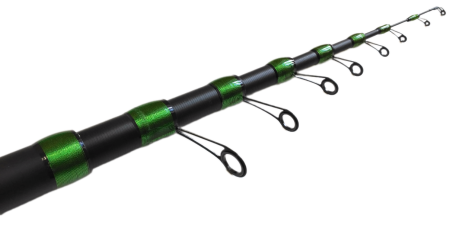 Удилище телескопическое с кольцами (болонское) "TELE POLE" FISH CRYSTAL, длина 4.5 м (до 40 Gr)
