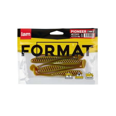 Силиконовая приманка FORMAT PIONEER 100mm (5шт.) цвет F22