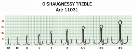 Крючок ТРОЙНОЙ с удлиненным, усиленным цевьем,№6, покрытие BN (уп. 12 шт.)