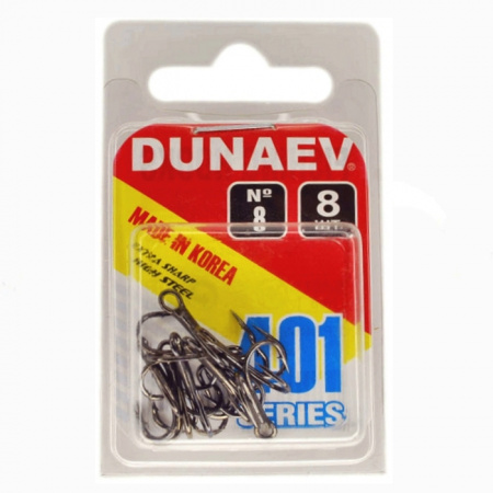 Крючок Тройник Dunaev  401 # 8 (упак. 8 шт)