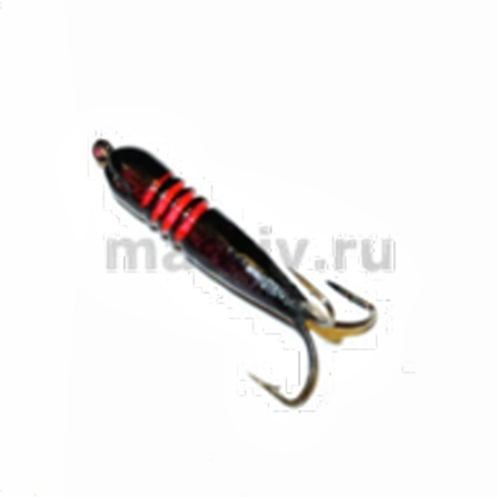 Чёрт 2 петля L=11 чёрный с красн.рисками, б/о, 0,45гр.