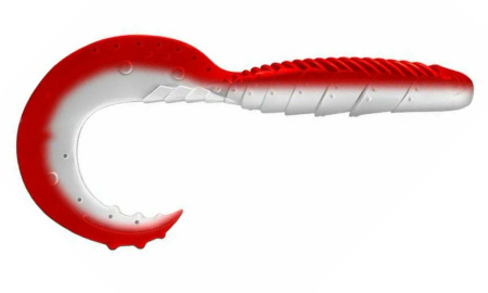 Приманка ZUB-HIBINA  95мм(3,8")-4шт, (цвет 039) красный верх-белый низ (в)