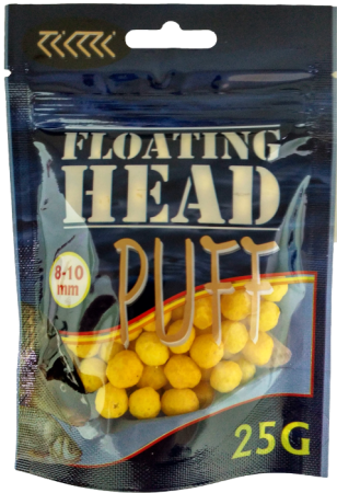 Плавающая насадка PUFF воздушное тесто 8-10 мм.КАРАМЕЛЬ жёлтый