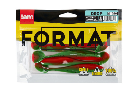 Силиконовая приманка FORMAT DROP 100mm (5шт.) цвет F17n