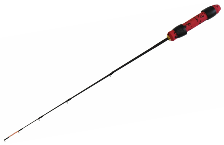 Удочка зимн Profilux (плоск.хлыст) 60 см (тест 20-45 гр) цв.чёрный, цв.руч.камуфляж красный