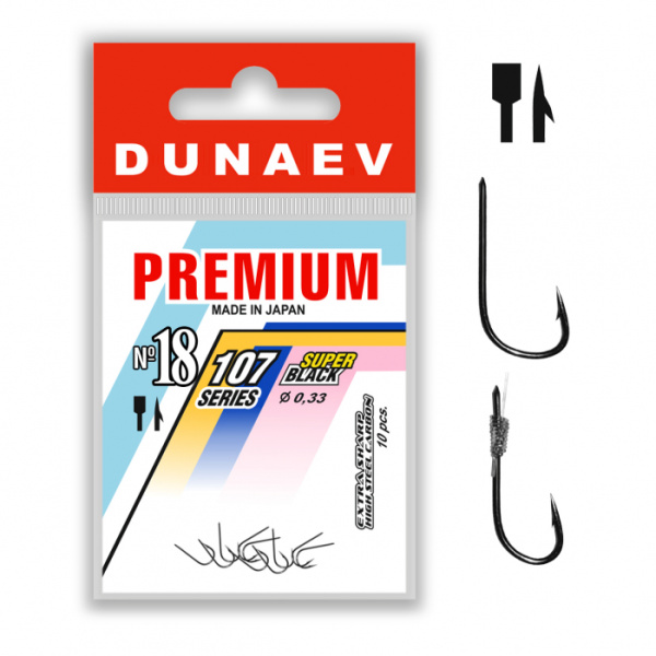 Крючок Dunaev Premium 107 #15 (упак. 10 шт)