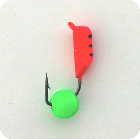 Безнасадка 2,5 красный, неоновый шар, 0,5гр. зеленый