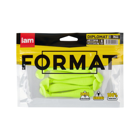 Силиконовая приманка FORMAT DIPLOMAT 74mm (6шт.) цвет F19