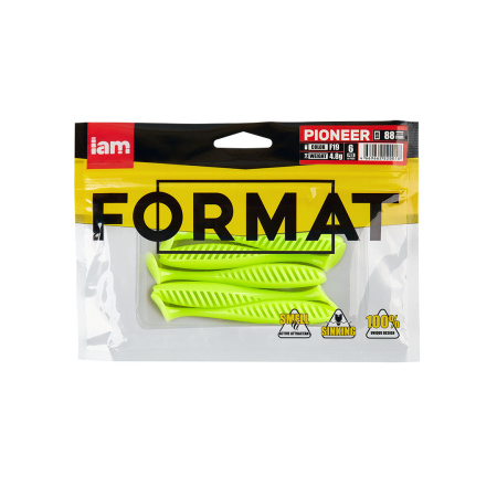 Силиконовая приманка FORMAT PIONEER 88mm (6шт.) цвет F19