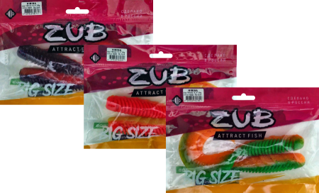 Приманка ZUB-HIBINA 180мм(7,1")-2шт, (цвет 034) черный верх-оранжевый низ