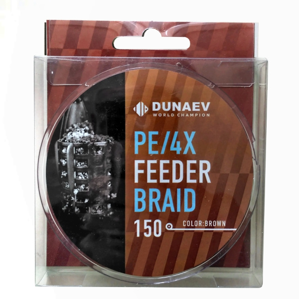 Шнур DUNAEV FEEDER BRAID PE X4 150м 0,24мм коричневый