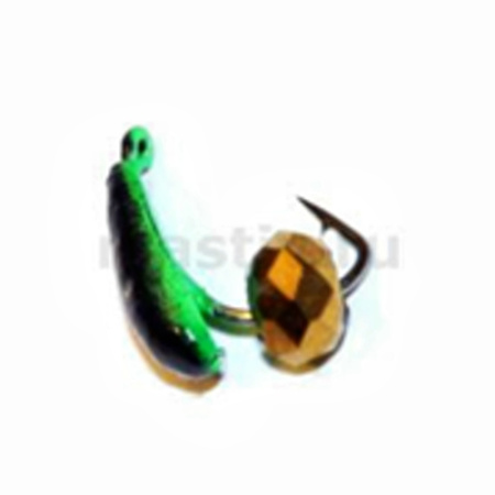 Хрень 3 чёрный+зелёный, гр шарик, 0,65гр. (золото)