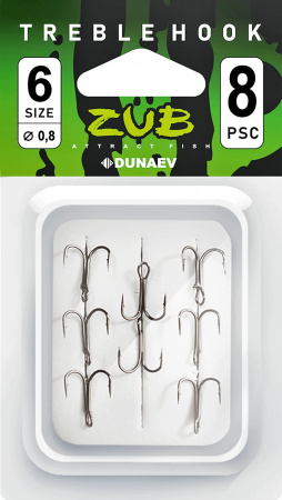 Крючок Тройник ZUB  401 # 2/0 (5 шт)