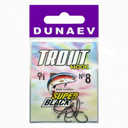 Крючок Dunaev Trout Super Black # 8 (упак. 7 шт)