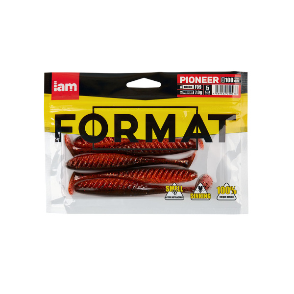 Силиконовая приманка FORMAT PIONEER 100mm (5шт.) цвет F09