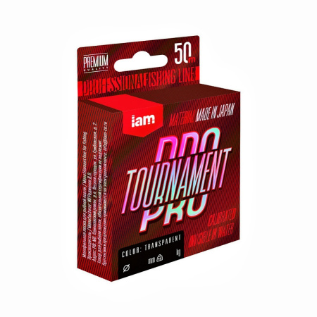 Монофильная леска TOURNAMENT PRO  50m (transparent) d0.181