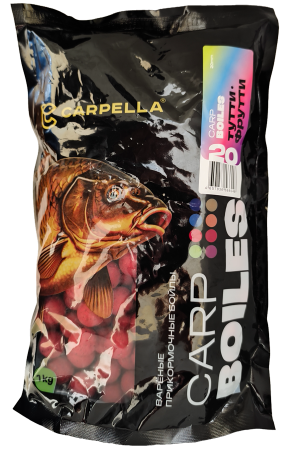 Бойлы CARPELLA Прикормочные Вареные 1кг, 20мм Тутти-Фрутти