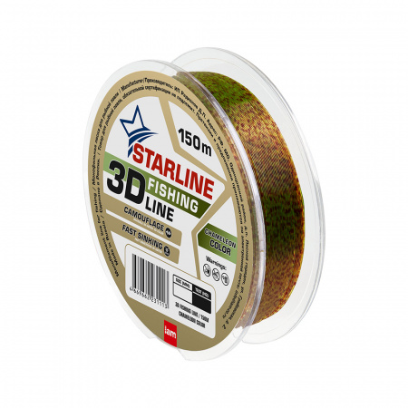 Монофильная леска STARLINE 3D Line Pixel 150m (chameleon) d0.16