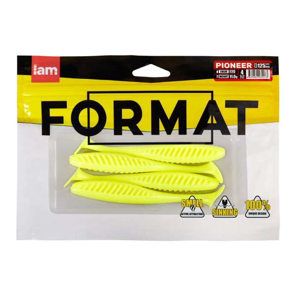 Силиконовая приманка FORMAT PIONEER 125mm (4шт.) цвет F20