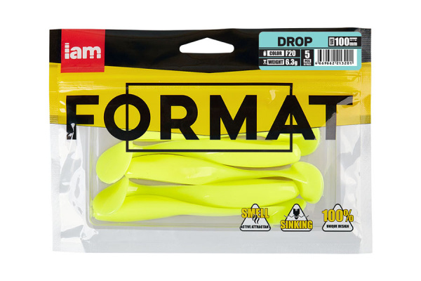 Силиконовая приманка FORMAT DROP 100mm (5шт.) цвет F20 Силиконовая приманка FORMAT DROP 100mm (5шт.) цвет F20