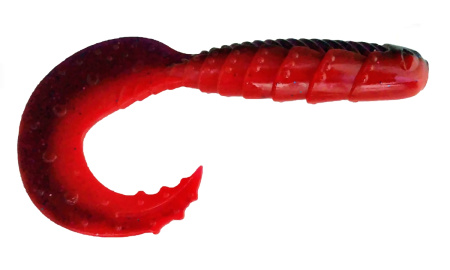 Приманка ZUB-HIBINA 220мм(8,7")-1шт, (цвет 021) фиолетовый верх-красный низ