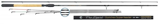 Удилище фидер "Volzhanka Pro Sport Dumchev 12ft 60+" 3.6м  (2секции+3) тест 60+гр