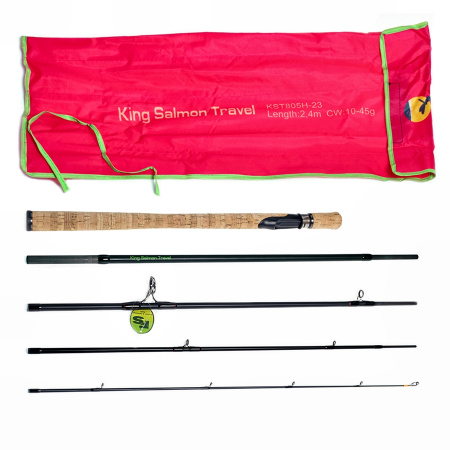 Удилище спиннинговое King Salmon Travel, 5 секции, длина 2,40 м, тест 10-45 г