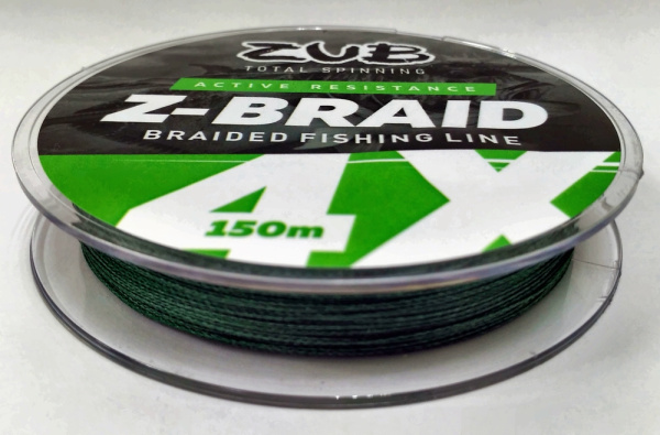 Шнур ZUB Z -BRAID Green 150m 0,28мм
