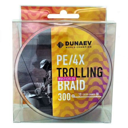 Шнур DUNAEV TROLLING BRAID PE X4 300м 0,32мм