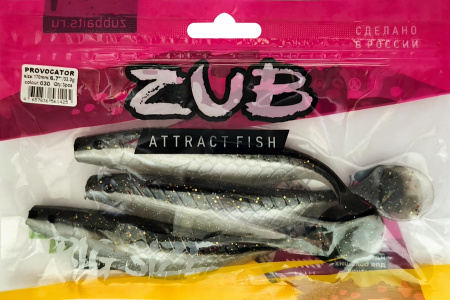 Приманка ZUB-PROVOCATOR 170мм(6,7")-3шт, (цвет 030) черный верх-натурал низ