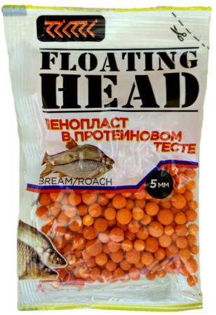 Пенопласт в протеиновом тесте D-5 мм.ЛЕЩ- ПЛОТВА рыжий