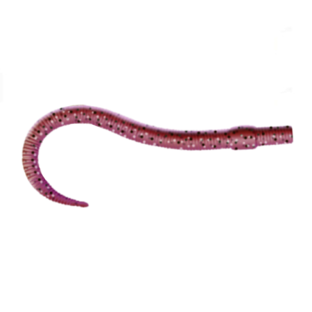 Приманка ZUB-WORM  75мм(3")-7шт, (цвет 504) красный с блестками