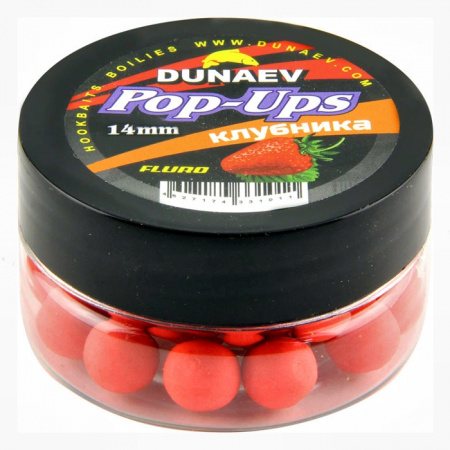 Бойлы DUNAEV POP-UP 14мм Клубника (30г)
