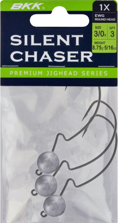 Джиг-головка BKK на офсетном крючке Silent Chaser - 1X - EWG Round Head, (A-EA-1649) #3/0, 5/16oz 8.