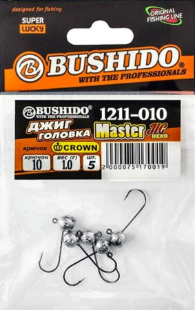 джиг-головка /BUSHIDO/   1,0гр. (кр.№10 CROWN) уп.5шт 1211-010