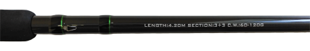 Удилище фидерное "MASTER FEEDER" FISH CRYSTAL , тест 60-120  г, 4,20 м, 3+3 tips