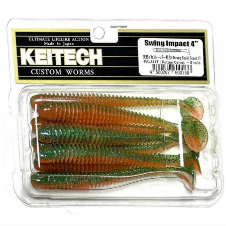 Приманка силиконовая Keitech Swing Impact 4" PAL #11 Rotten Carrot