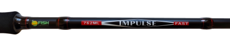 Удилище спиннинговое "IMPULSE" FISH CRYSTAL , 2 секции, полая верш, длина 2.25 м, тест 4-16 г