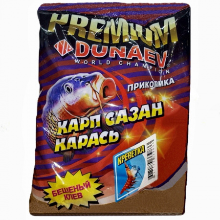 Прикормка "DUNAEV-PREMIUM" 1кг Карп-Сазан Креветка